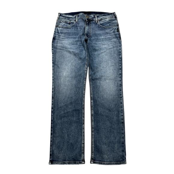 Silver Allan Slim Fit Straight Leg Jeans Mens 36 x 32 Blue Medium Wash Denim Y2K - Picture 2 of 16